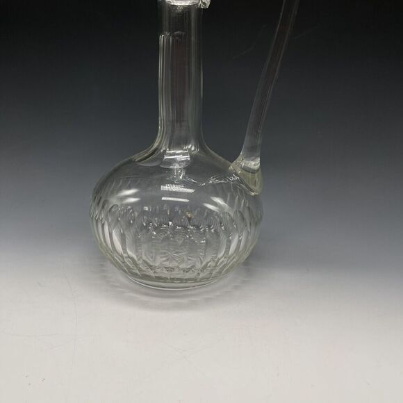 Vintage Glass Decanter‎ w/ Stopper Clear Diamond - Picture 3 of 16